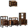 vidaXL Bathroom Furniture Set with Shelf 4 pcs Brown Solid Mango Wood