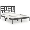 vidaXL Bed Frame without Mattress Grey Solid Wood 160x200 cm