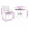 vidaXL Garden Dining Set 5 pcs White Aluminium