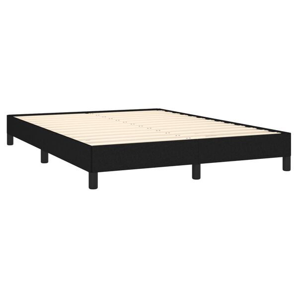 vidaXL Bed Frame without Mattress Black 135x190 cm Double Double Fabric