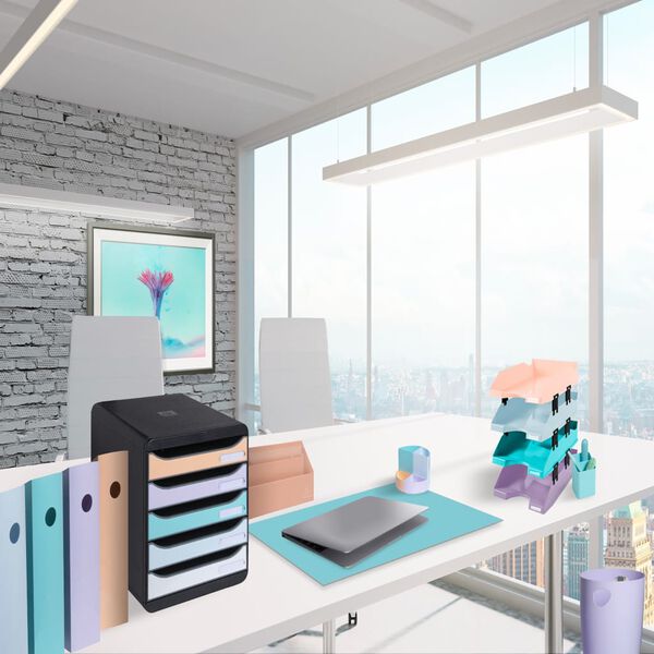 Exacompta Letter Tray Set COMBO MIDI Aquarel