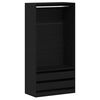 vidaXL Wardrobe Black oak 100 x 50 x 200 cm Engineered Wood