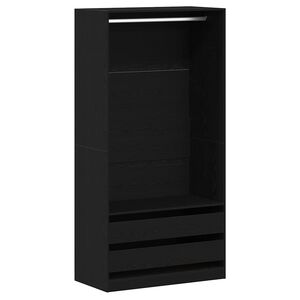 vidaXL Wardrobe Black oak 100 x 50 x 200 cm Engineered Wood