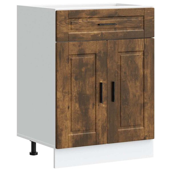 vidaXL Kitchen Base Cabinet Porto Smoked Oak Engineered Wood