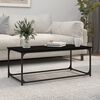 vidaXL Coffee Table Black 102x50x40 cm Engineered Wood and Iron