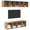 vidaXL TV Cabinet Set Wall-mounted 4 pcs Artisan Oak Engineered Wood