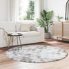 vidaXL Shaggy Rug High Pile NAVARRA Silver Grey 160x160 cm Polyester
