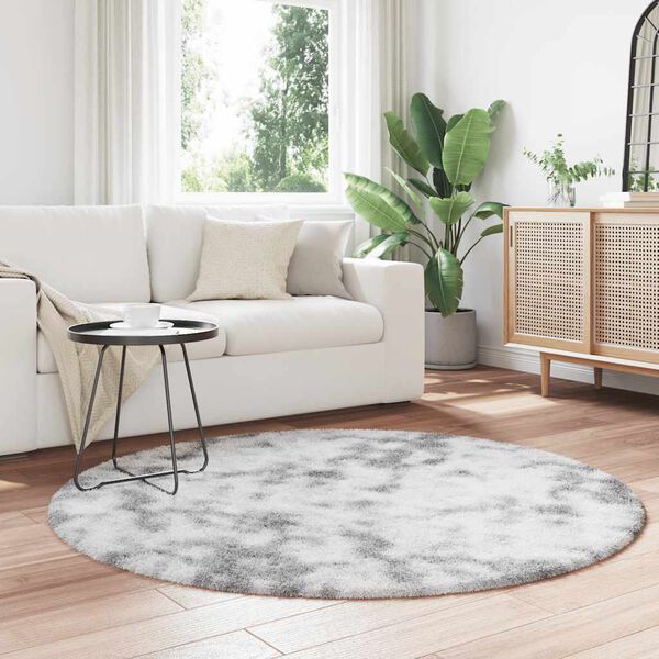 vidaXL Shaggy Rug High Pile NAVARRA Silver Grey 160x160 cm Polyester