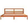 vidaXL Bed Frame with Headboard without Mattress Wax Brown 200x200 cm