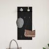 vidaXL Wall-Mounted Coat Rack with Shelf Black Oak 40 x 10 x 90 cm