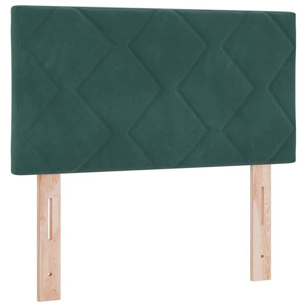 vidaXL Headboard Height Adjustable Dark green 80 cm Velvet