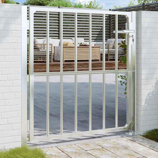 vidaXL Garden Gate 100x95 cm Stainless Steel