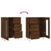 vidaXL Sideboard Brown Oak 69.5x34x90 cm Engineered Wood