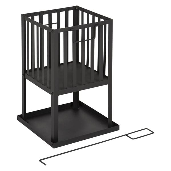 Practo Garden Fire Pit with Ash Plate Black