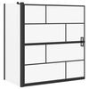 vidaXL Bath Shower Screen Black and Transparent 116 x 68 x 128 cm