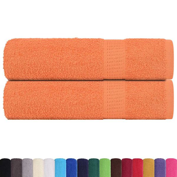 vidaXL Shower Towels 2 pcs Orange 70x140 cm 360 gsm 100% Cotton