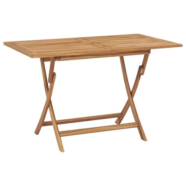 vidaXL Folding Garden Table 120x70x75 cm Solid Teak Wood