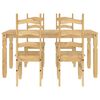 vidaXL 5 Piece Dining Set Panama Solid Wood Pine