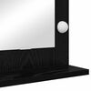 vidaXL Vanity Mirror with LED Strip Lights Black Oak 60 x 45 x 18 cm