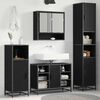 vidaXL Bathroom Furniture Set with Door Black Oak 35 x 37.5 x 188.5 cm