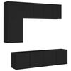 vidaXL 5 Piece TV Wall Units Black Engineered Wood