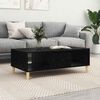 vidaXL Coffee Table Black Oak 102 x 55 x 35 cm Engineered Wood