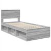 vidaXL Bed Frame Grey Sonoma 100 x 200 cm Engineered wood