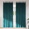 vidaXL Blackout Curtains 2 pcs Dark Green 140 x 225 cm Velvet