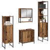 vidaXL Bathroom Furniture Set with Door 4 pcs Brown 33 x 33 x 185.5 cm