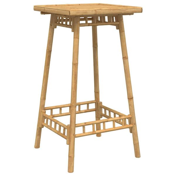 vidaXL Outdoor Bar Table Square 55x55x100 cm Bamboo