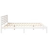 vidaXL Bed Frame with Headboard White 180 x 210 cm Solid Pine Wood