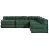 vidaXL Modular Sofa 4 pcs Green Fabric