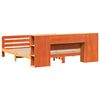 vidaXL Bed Frame without Mattress Wax Brown 180x200 cm Super King Solid Wood Pine