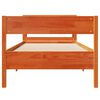 vidaXL Bed Frame without Mattress Wax Brown 90x200 cm Solid Wood Pine
