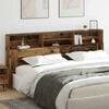 vidaXL Headboard Cabinet Old Wood 220 x 19 x 101.5 cm Engineered Wood