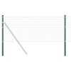 vidaXL Fence Posts 2 pcs Green 110 cm Powder-coated steel