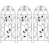vidaXL Plant Climbing Racks 3 pcs Black 40x100 cm Iron