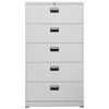 vidaXL Filing Cabinet Light Grey 90x46x164 cm Steel