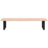 vidaXL Basin Shelf Wall Mounted Steel and Solid Wood Beech