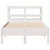 vidaXL Bed Frame without Mattress White 120x190 cm Small Double Solid Wood Pine