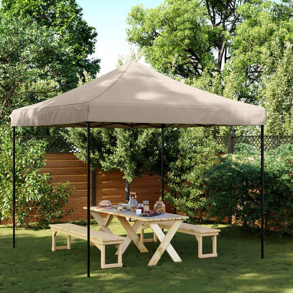 vidaXL Party Tent Folding Taupe 292 x 292 x 315 cm Oxford Fabric