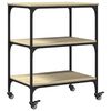vidaXL Kitchen Trolley Sonoma Oak 60x41x76 cm Engineered Wood