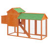 vidaXL Chicken Coop Brown 193x65x117 cm Solid Wood Pine