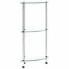 vidaXL 3-Tier Shelf Transparent 30x30x67 cm Tempered Glass