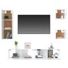 vidaXL 5 Piece TV Cabinet Set High Gloss White Engineered Wood