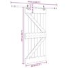 vidaXL Sliding Door with Hardware Set 80x210 cm Solid Wood Pine
