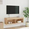 vidaXL TV Cabinet with LED Lights Sonoma Oak 100x30x30 cm