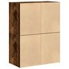 vidaXL Cabinets with 2 Drawers 2 pcs Smoked Oak 60x31x40 cm Engineered Wood