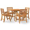 vidaXL Garden Dining Set | Natural wood | Solid acacia wood with an oil finish