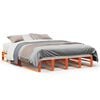 vidaXL Bed Frame without Mattress Wax Brown 150x200 cm Solid Wood Pine